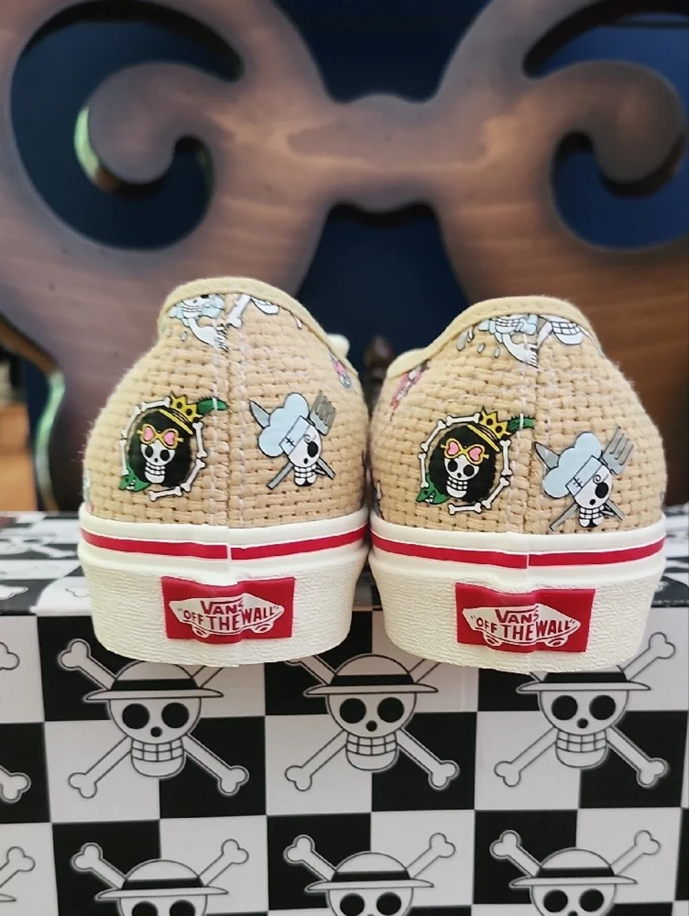 🏴‍☠️ NIB Vans x One Piece Authentic 'Straw Hat' Sneakers Size Men 5.5 / Women 7